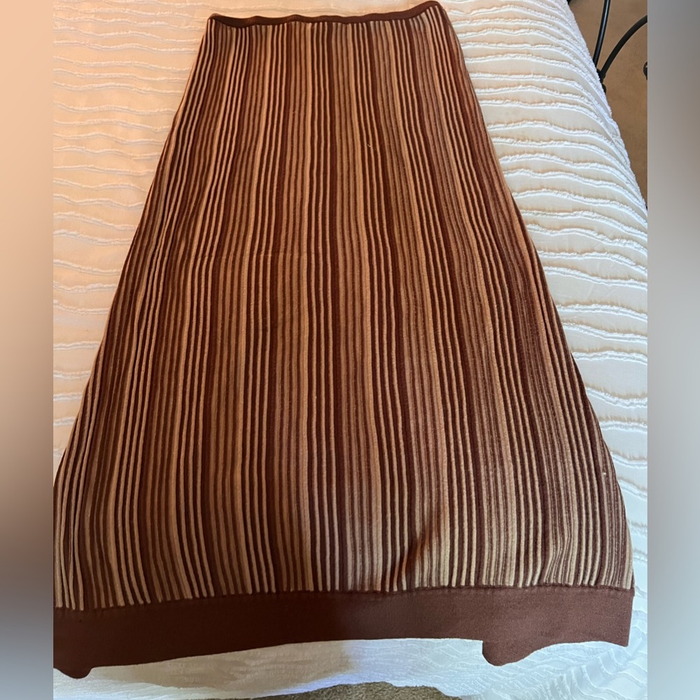 MULTICOLORED BROWN SKIRT